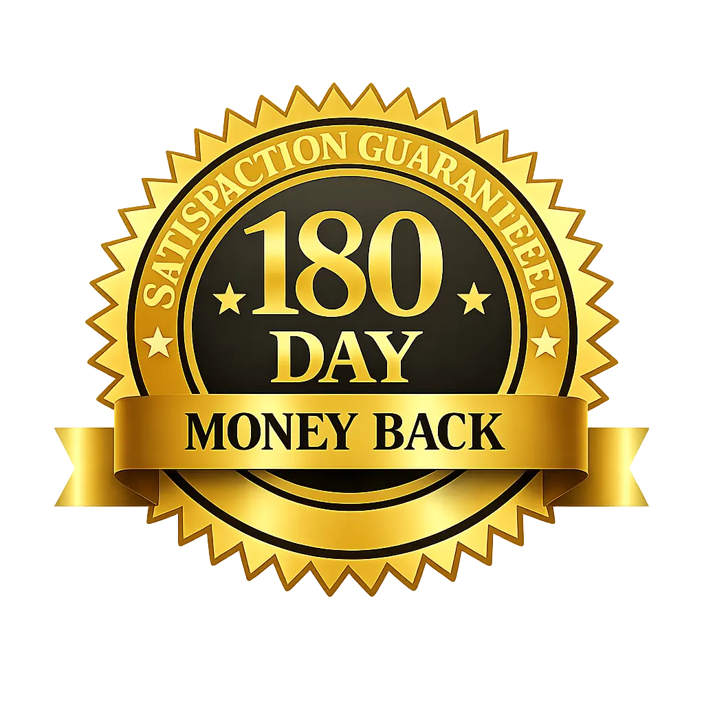 ReduBurn 180 Days Money Back Guarantee Badge